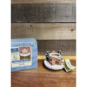 Our America Stay On Tops Gingerbread House Candle Capper In Box